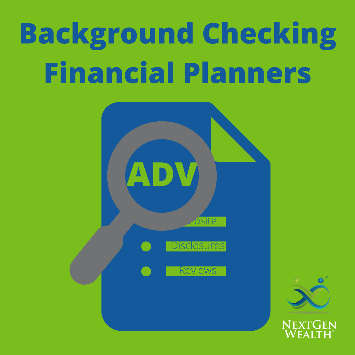 Background checking a Financial Planner