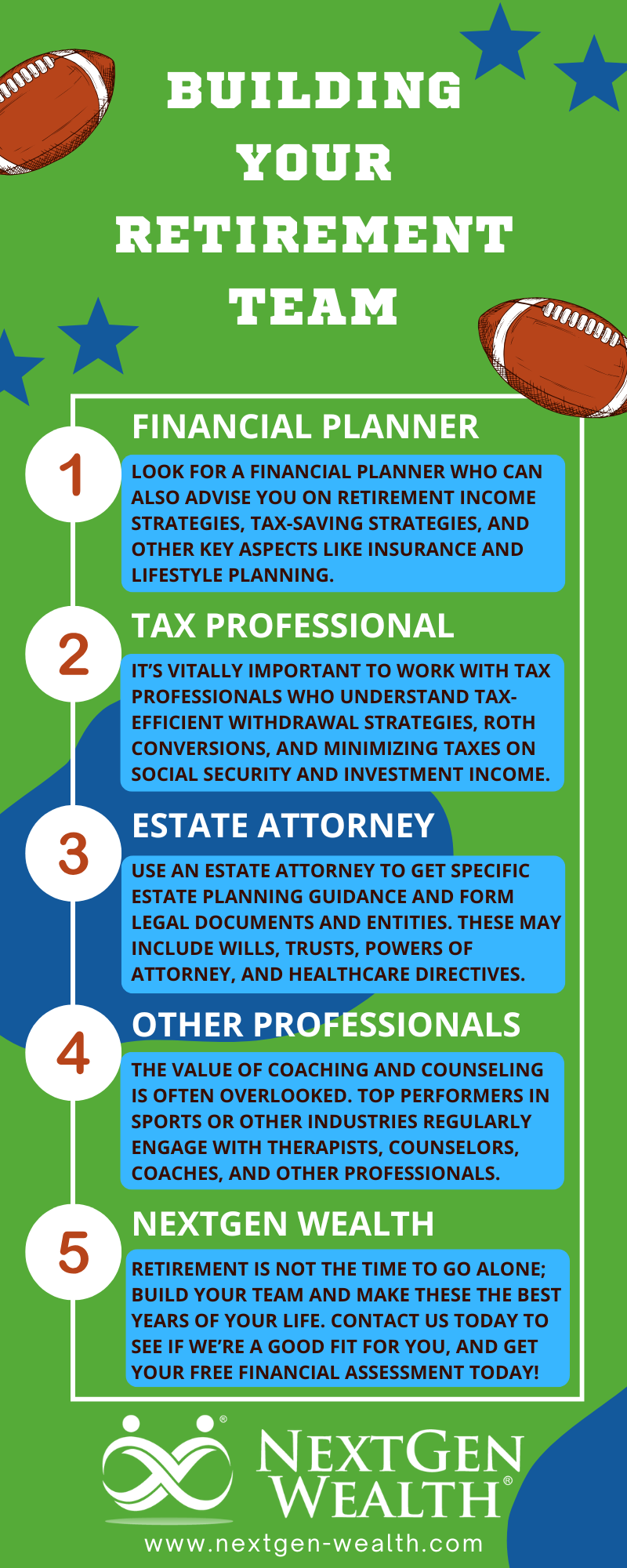 Building Your Retirement Team Infographic