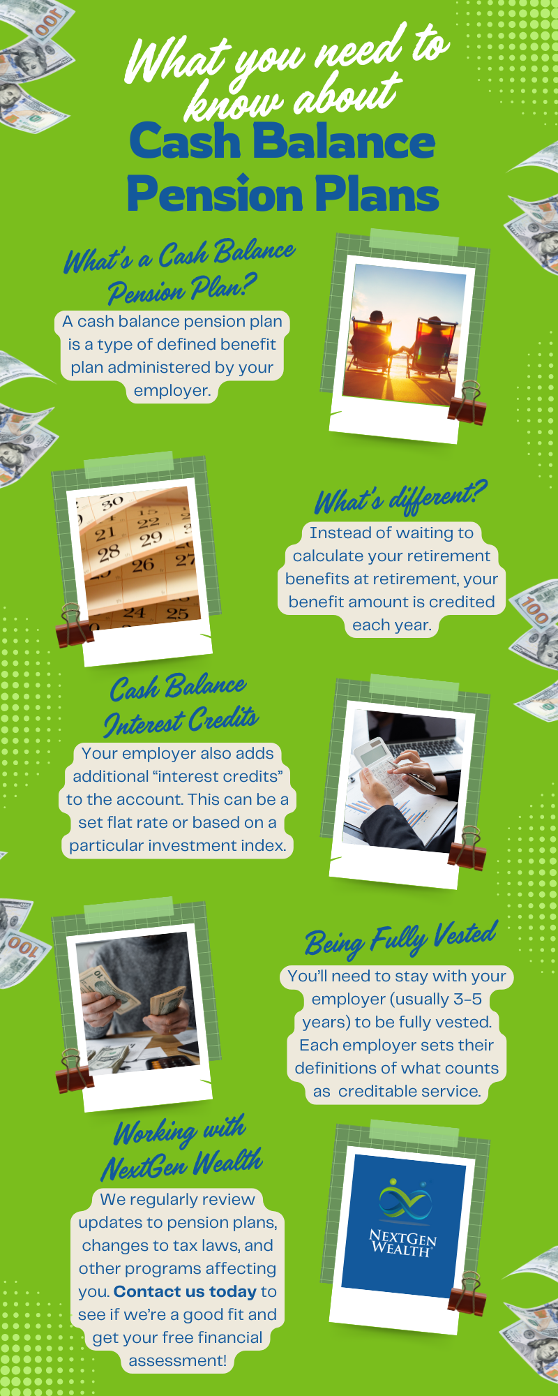 How Cash Balance Pension Plans Work Infographic